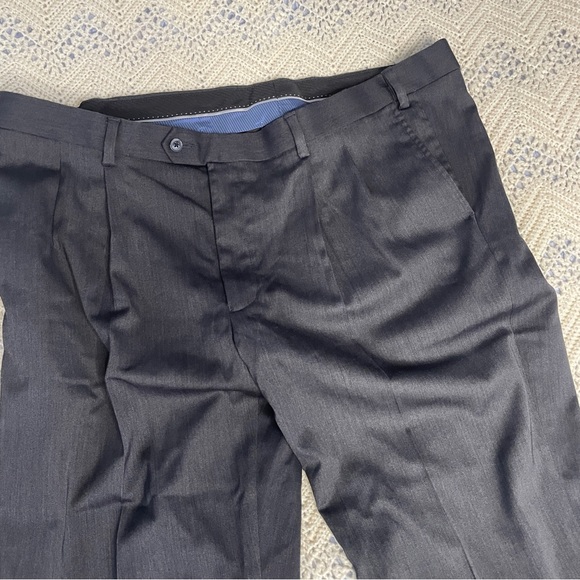 4 Pair GS Perfect Fit 46x28 Work Pants Blue Gray Pleated Front Double Button - Picture 6 of 16